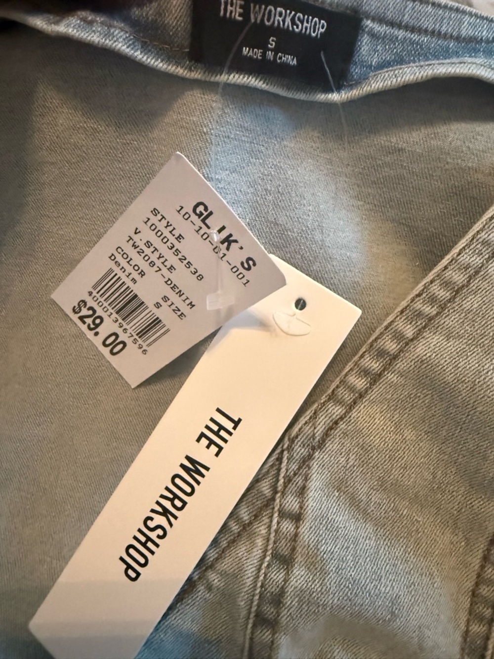 Stretch Denim Jacket with Subtle Fade - Picture 4 of 4
